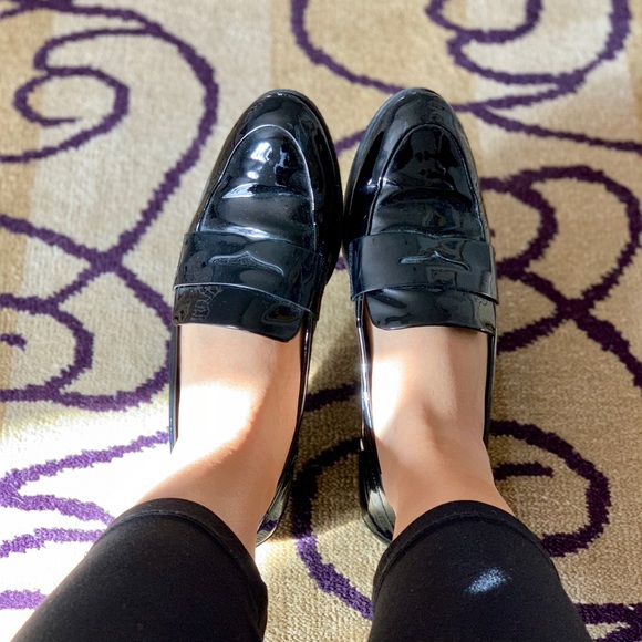 Calvin Klein Black Patent Leather Loafers - Picture 7 of 8